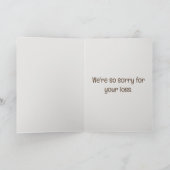 Bearbeitbarer Bär mit herzlichem Beileidsschreiben Karte (Innenseite)