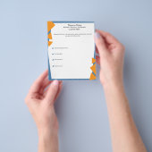 Bearbeitbarer Basis-Flugblatt-Service blau und ora Flyer (Gruppe)