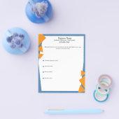 Bearbeitbarer Basis-Flugblatt-Service blau und ora Flyer (Einzeln)