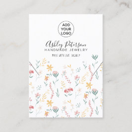 Bearbeitbarer Blumen Logo Schmuck Ohrring Halskett Visitenkarte
