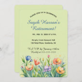 Bearbeitbarer Blumengarten Einladung (Vorne/Hinten)