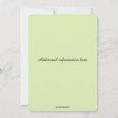 Bearbeitbarer Blumengarten Einladung (Rückseite)