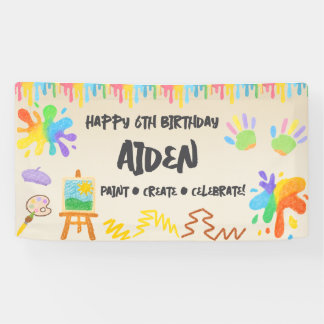 Bearbeitbarer Crayon Style - Künstlerische Farbe u Banner