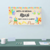 Bearbeitbarer Crayon Style - Künstlerische Farbe u Banner (Messe)