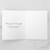 Bearbeitbarer Dank für den Minimalwert Ihres Einka Dankeskarte (Innenseite)