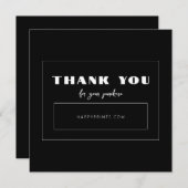 Bearbeitbarer Dank für Ihr Einkauf Dankeskarte (Vorne/Hinten)