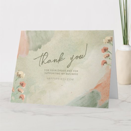 Bearbeitbarer Dank für Ihr Einkauf Dankeskarte (Vorderseite)