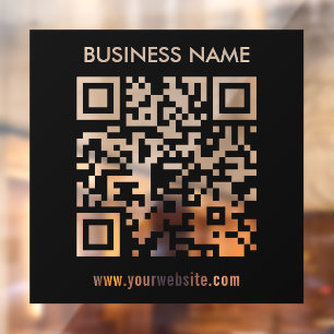 Bearbeitbarer (direkt generierter) QR-Code Schwa Fensteraufkleber