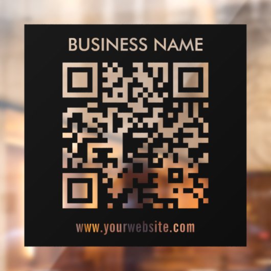 Bearbeitbarer (direkt generierter) QR-Code | Schwa Fensteraufkleber (Blatt 2)