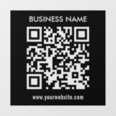 Bearbeitbarer (direkt generierter) QR-Code | Schwa Fensteraufkleber (Blatt)