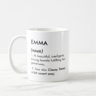 Bearbeitbarer Emma-Name Definition, benutzerdefini Kaffeetasse