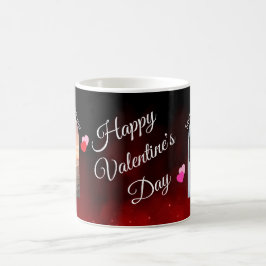 Bearbeitbarer Familienfoto-Valentinstag Kaffeetasse