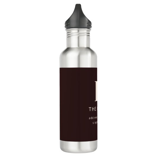 Bearbeitbarer Familienname oder Firmenname Edelstahlflasche (Links)