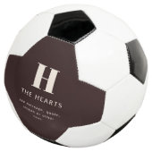 Bearbeitbarer Familienname oder Firmenname Fußball (Dreiviertel)