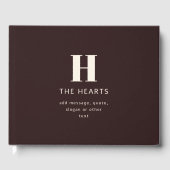 Bearbeitbarer Familienname oder Firmenname Gästebuch (Vorderseite)