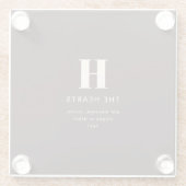 Bearbeitbarer Familienname oder Firmenname Glasuntersetzer (Rückseite)