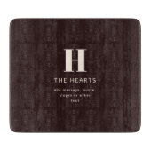 Bearbeitbarer Familienname oder Firmenname Schneidebrett (Vorderseite)