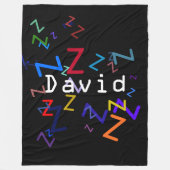 Bearbeitbarer, farbiger Text Alle Namen oder Wörte Fleecedecke (Vorderseite)