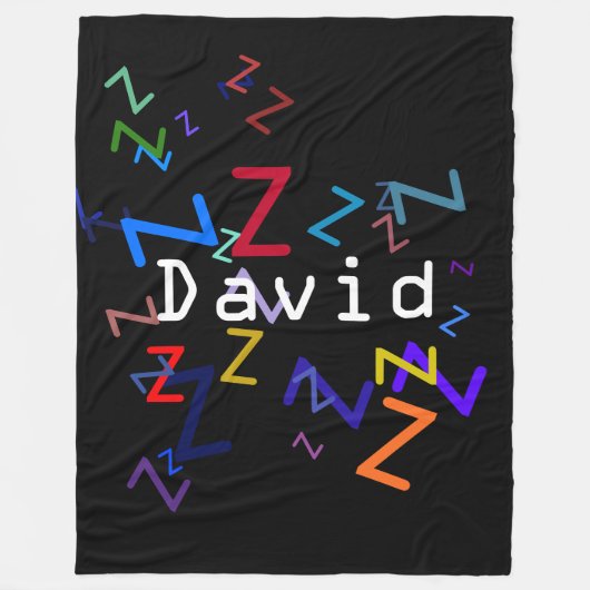 Bearbeitbarer, farbiger Text Alle Namen oder Wörte Fleecedecke (Vorderseite)