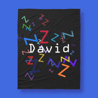 Bearbeitbarer, farbiger Text Alle Namen oder Wörte Fleecedecke