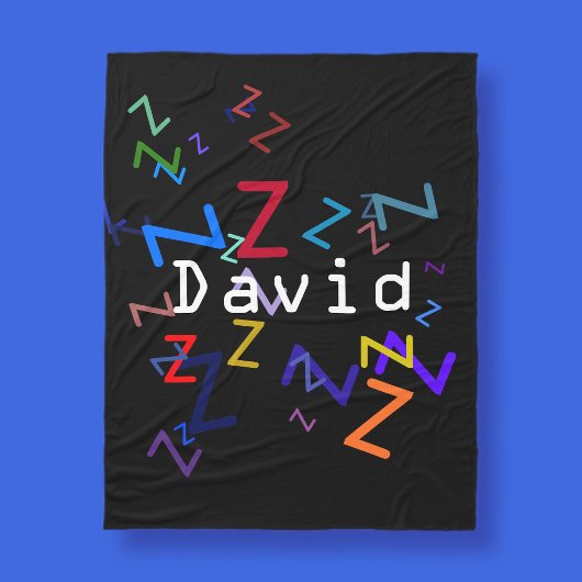 Bearbeitbarer, farbiger Text Alle Namen oder Wörte Fleecedecke