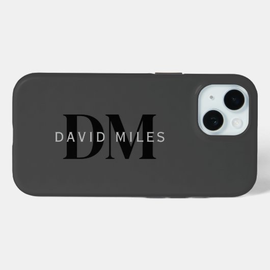 Bearbeitbarer Firmenname (oder anderer Text) Grau Case-Mate iPhone Hülle (Rückseite (Horizontal))