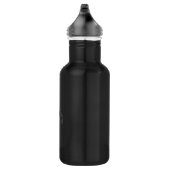 Bearbeitbarer Firmenname (oder anderer Text) Grau Edelstahlflasche (Rechts)