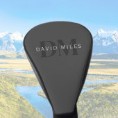 Bearbeitbarer Firmenname (oder anderer Text) Grau Golf Headcover