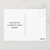 Bearbeitbarer Firmenname & Slogan | Schwarz und We Postkarte (Rückseite)
