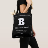 Bearbeitbarer Firmenname & Slogan | Schwarz und We Tasche (Von Nahem)