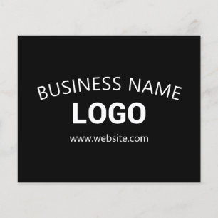 Bearbeitbarer Firmenname, Website und hochgeladene Flyer