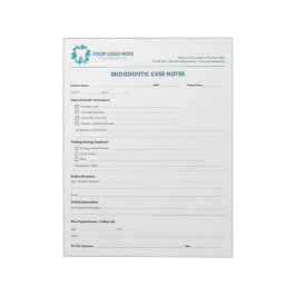 Bearbeitbarer Fortschrittsnotizblock für endodonti Notizblock