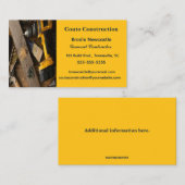 Bearbeitbarer Generalunternehmer Visitenkarte (Vorne/Hinten)