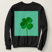 Bearbeitbarer Glücklicher Name Vierblattklee Sweatshirt (Design Rückseite)