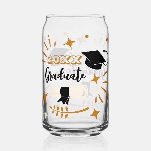 Bearbeitbarer Graduate-Trinkbehälter Dosenglas (Rückseite)