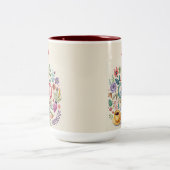 Bearbeitbarer guter Morgenname Zweifarbige Tasse (Mittel)