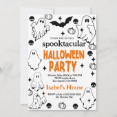 bearbeitbarer halloween ghost spooktacular Geburts Einladung (Vorderseite)