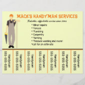 Bearbeitbarer Handyman Telefonnummer Flyer (Vorne)