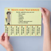Bearbeitbarer Handyman Telefonnummer Flyer (Hand)