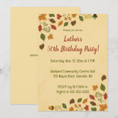 Bearbeitbarer Herbst Geburtstag Einladung (Vorne/Hinten)