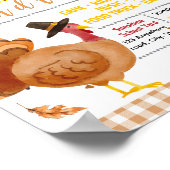 Bearbeitbarer Herbst-Truthahn-Trott-Fundraiser-Fly Poster (Ecke)