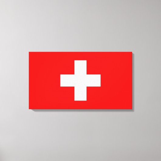 Bearbeitbarer Hintergrund: Die Flagge der Schweiz Leinwanddruck (Vorderseite)