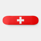 Bearbeitbarer Hintergrund: Die Flagge der Schweiz Skateboard (Horizontal)
