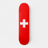 Bearbeitbarer Hintergrund: Die Flagge der Schweiz Skateboard (Vorne)