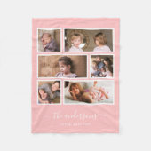 Bearbeitbarer Hintergrund Farbe sechs Foto Collage Fleecedecke (Vorderseite)