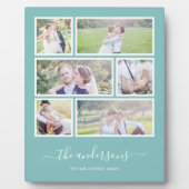 Bearbeitbarer Hintergrund Farbe sechs Foto Collage Fotoplatte (Vorderseite)