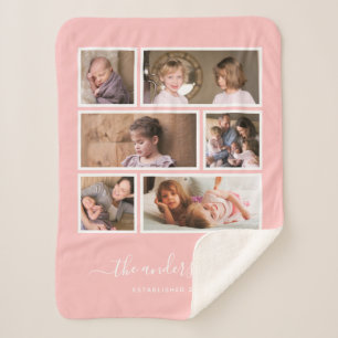 Bearbeitbarer Hintergrund Farbe sechs Foto Collage Sherpadecke