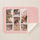 Bearbeitbarer Hintergrund Farbe sechs Foto Collage Sherpadecke (Vorderseite (Horizontal))