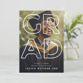 Bearbeitbarer hoher Abschluss | Modernes Foto Ankündigung (Stehend Vorderseite)