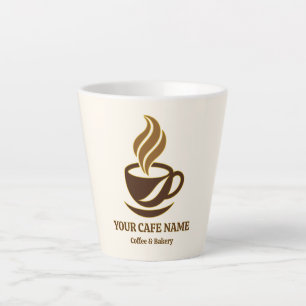 Bearbeitbarer Kaffee-Mug-Entwurf für die Eröffnung Milchtasse